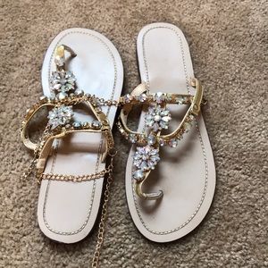 NWOT Haoricu Bohemian Beaded Sandals